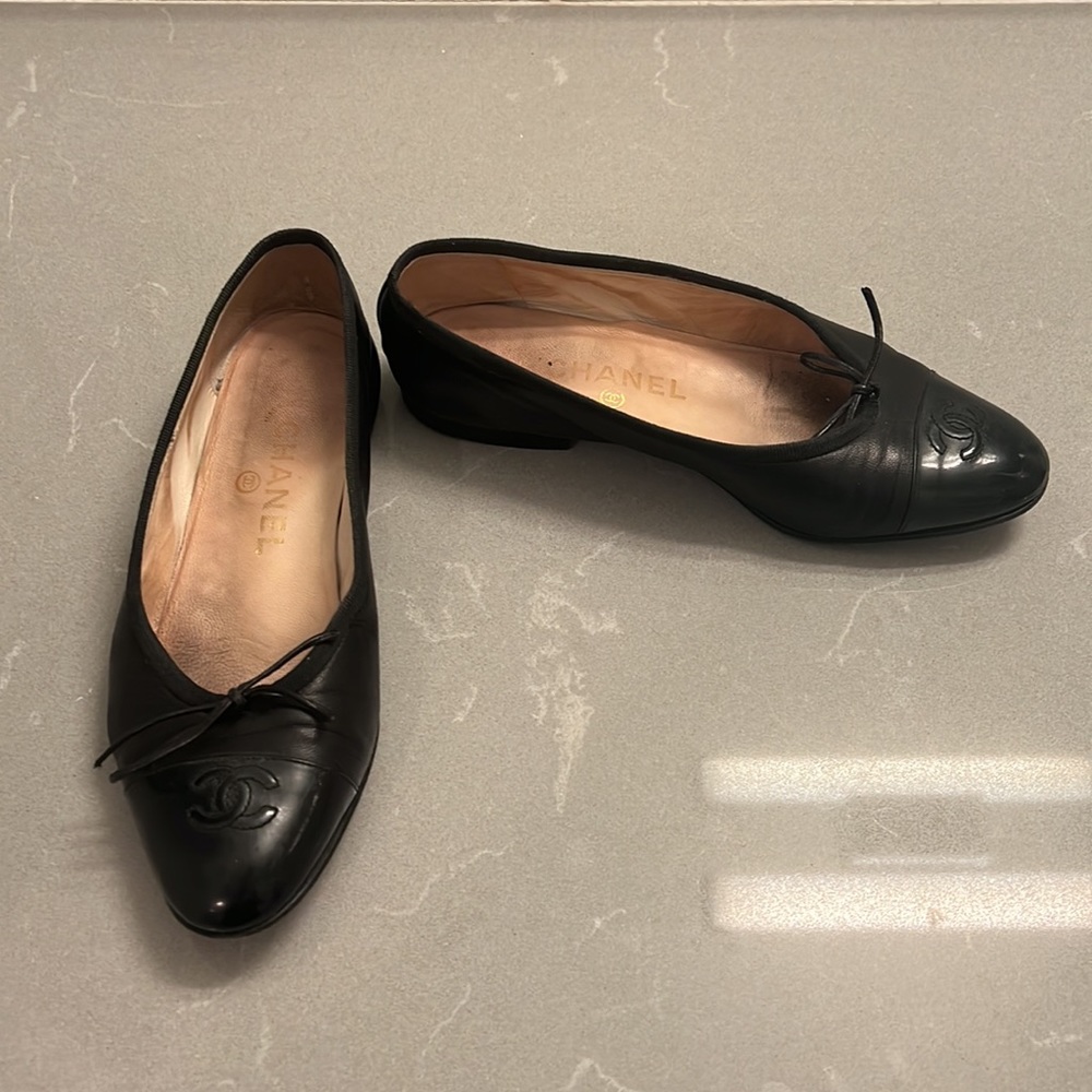 Chanel Ballerina Flats - Sz 8 - Black - Picture 4 of 5